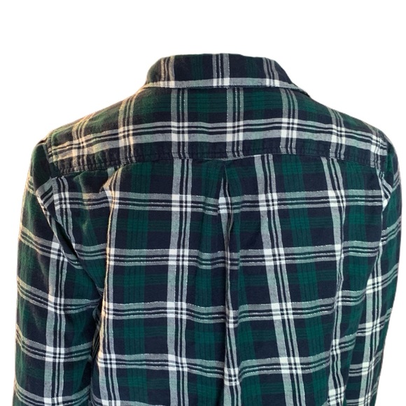 3/$30 Joe Fresh Green/Blue Long Sleeve Plaid Sz M - Picture 6 of 14